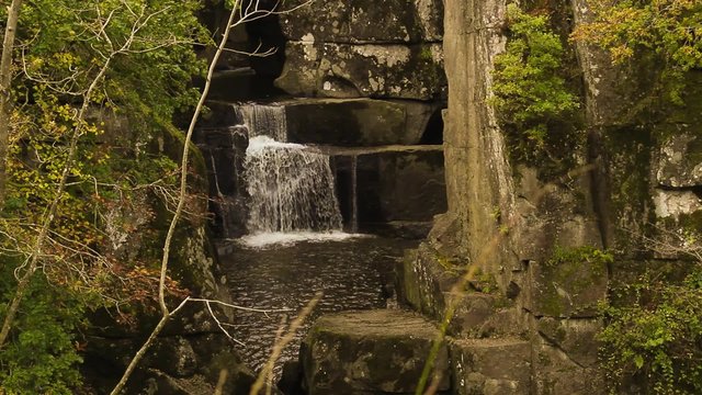 Bracklinn falls near Callander, Scotland, HD footage