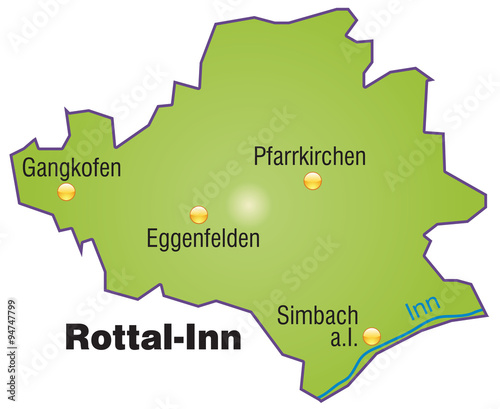 "Karte von Rottal-Inn" Stockfotos und lizenzfreie Vektoren auf Fotolia