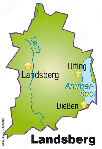"Karte von Landsberg" Stockfotos und lizenzfreie Vektoren auf Fotolia