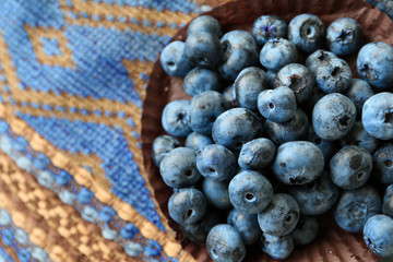 Ripe blueberries, close up
