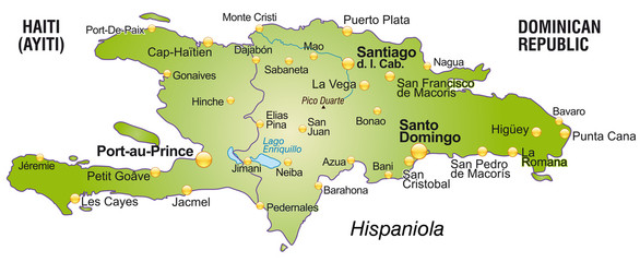 Karte von Hispaniola