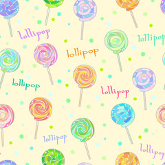 Lollipop seamless pattern
