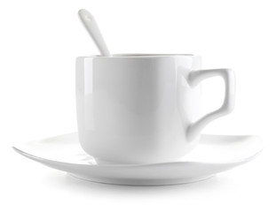 Cup of coffee isolated on white