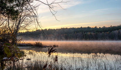 Early October morning on the Lake in Chalk River.