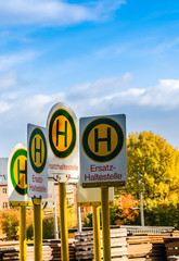 Ersatzhaltestelle Schilder