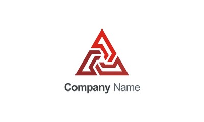 triangle line geometry construction business logo