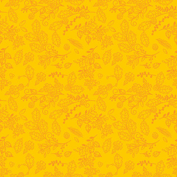 Fall, Autumn or Thanksgiving Vector Flower Pattern - Seamless and Tileable