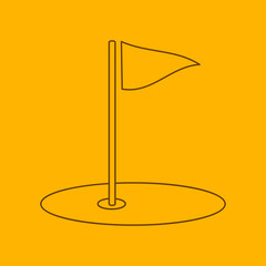 Golf field line icon