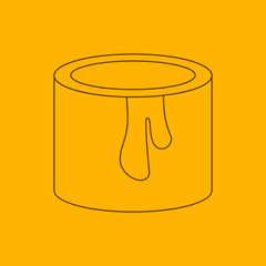 Paint container line icon