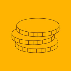Coins line icon