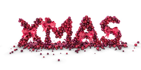 3D Abstract XMAS Christmas decoration Logo Illustration