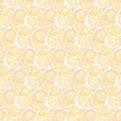 Gentle seamless pattern with indian twirls 