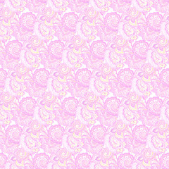 Endless ornamental Indian background with muted magenta design