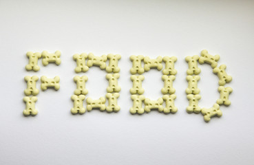 Dog food isolated background