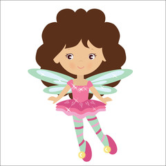 Cute garden fairy vector illustration