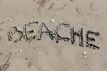 Beache written on the Sand