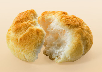 Traditional Thai dessert made from flour and coconut, smoked with a flower scent.