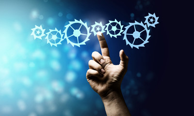 Gears mechanism. Concept image