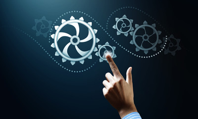 Gears mechanism. Concept image