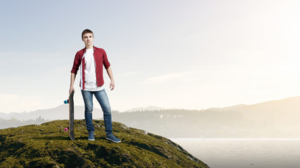 Obraz premium Guy on skateboard