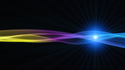 futuristic wave background design with lights