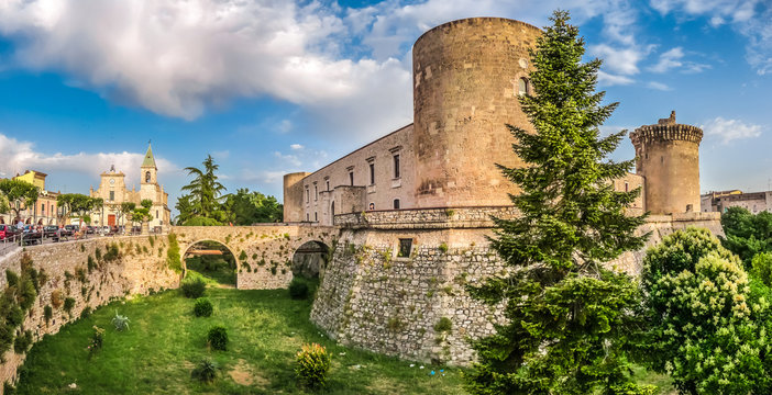 Famous Aragonese Castle (Castello Aragonese) in Venosa, Basilicata, southern Italy