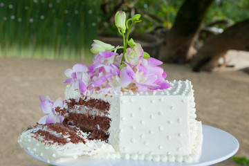 Wedding cake. Sweet cake.