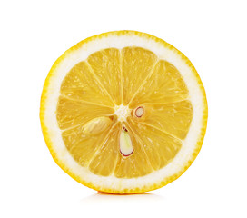 Yellow Lemon isolated on the white background