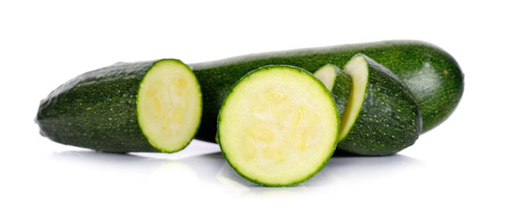 Zucchini courgette isolated on the white background