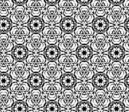 Geometric ornament. Seamless pattern. Isolated on white background. Stock vector image