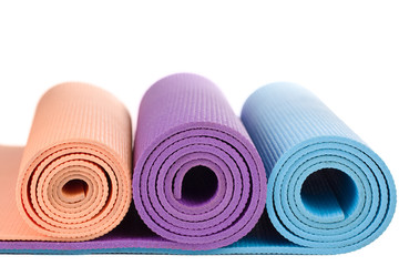 Yoga Mats and on white background