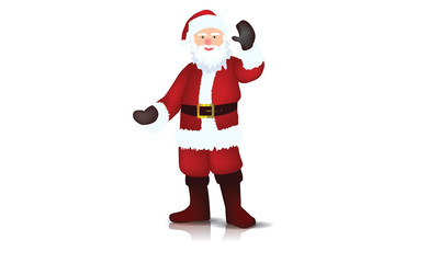 Vector Illustration of Santa Claus with white background