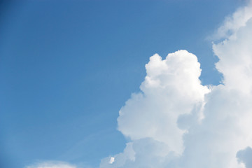 white cloud on blue sky