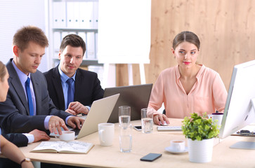 Business meeting -  manager discussing work with his colleagues