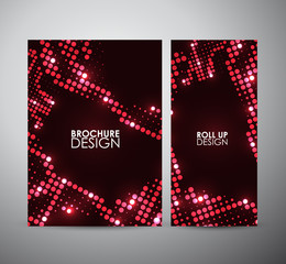 Abstract circle brochure business design template or roll up. Vector illustration.