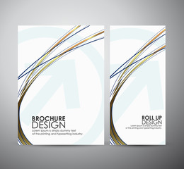 Brochure business design abstract Arrows background template or roll up.