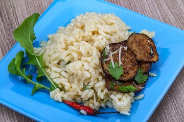 Risotto with eggplant
