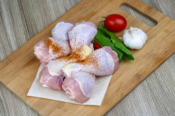 Raw chicken legs