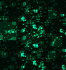Green square technology background. Vector illustration