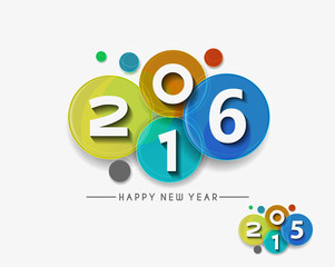 Obraz premium Happy new year 2016