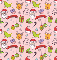 Cute Christmas seamless background