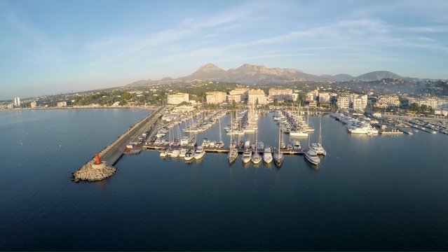 Top view over Yacht Marina on Spanish Costa Blanca - Altea