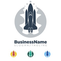 Rocket logo icon Vector