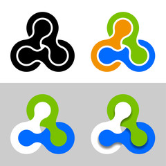 vector teamwork infinity chain icons