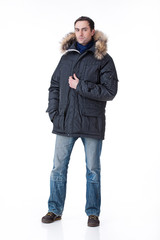 Fototapeta premium Young Man In Winter CLothing