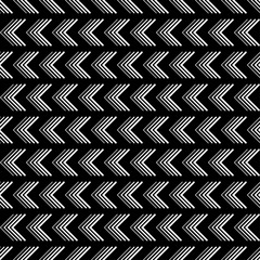 Seamless black and white decorative vector background with lines