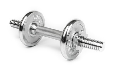 Steel Dumbbell Isolated on white