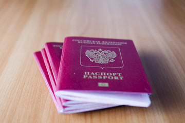 Passport on the table