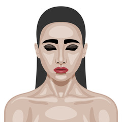 Beauty young Woman with Smoky Eyes