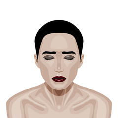 Beauty young Woman with short Hair